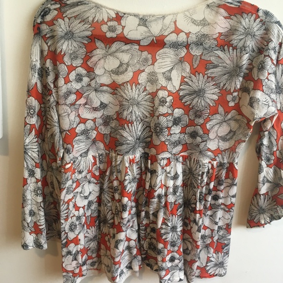 Anthropologie Knitted & Knotted Floral Blouse - Picture 2 of 4